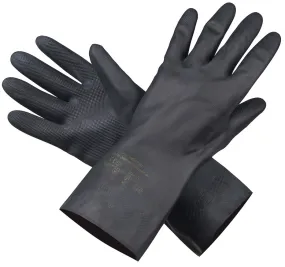 Beitshandschoenen, chloropreenrubber, zwart