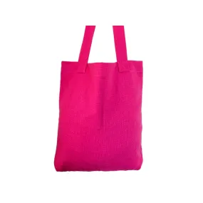 Canvas Tote Bag Simple | Fuchsia & Zwart