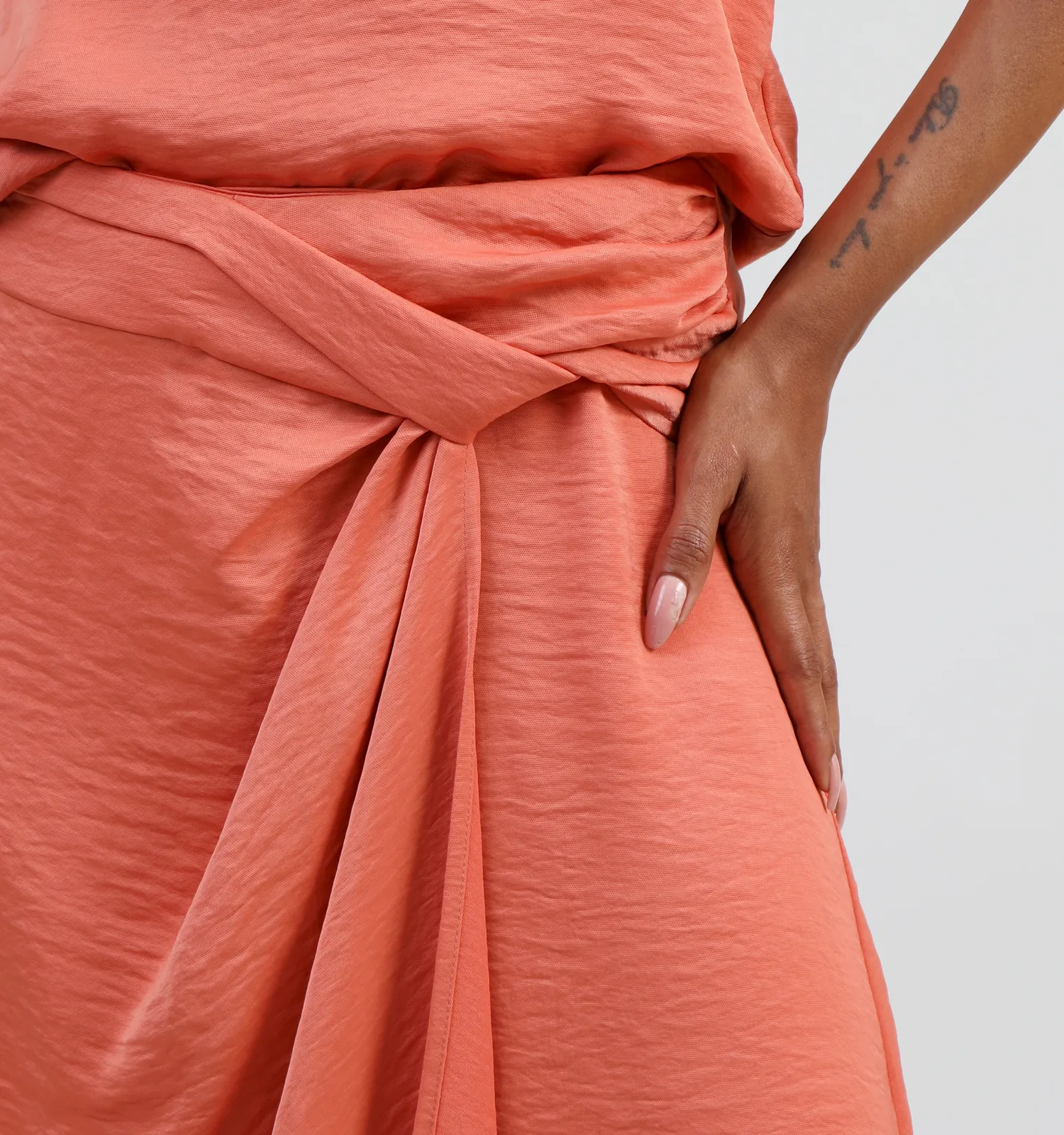 comma Midi rok oranje