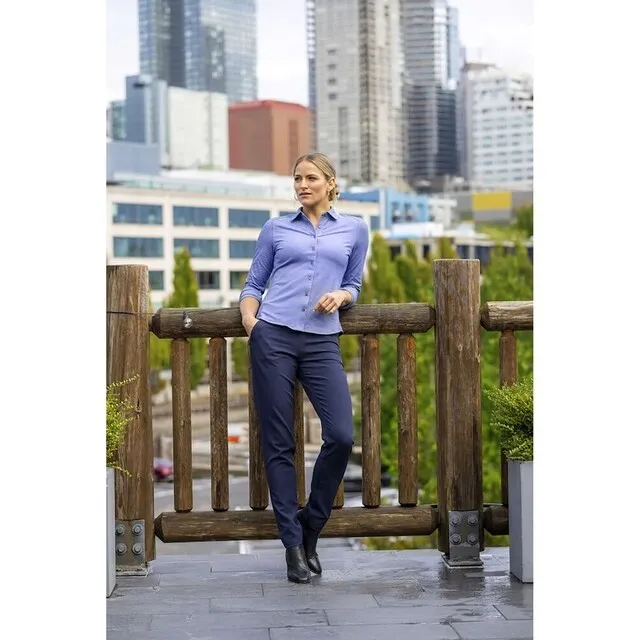 CUTTER & BUCK ADVANTAGE DAMES OVERHEMD INDIGO  MAAT 44/XXL