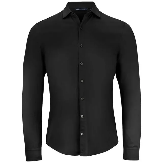 CUTTER & BUCK ADVANTAGE HEREN OVERHEMD ZWART  MAAT M
