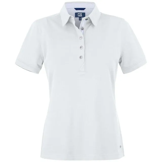 CUTTER & BUCK ADVANTAGE PREMIUM DAMES POLO WIT  MAAT L