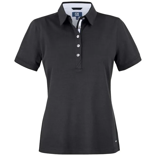 CUTTER & BUCK ADVANTAGE PREMIUM DAMES POLO ZWART  MAAT XXL