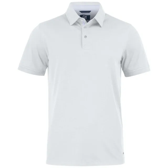 CUTTER & BUCK ADVANTAGE PREMIUM HEREN POLO WIT  MAAT M