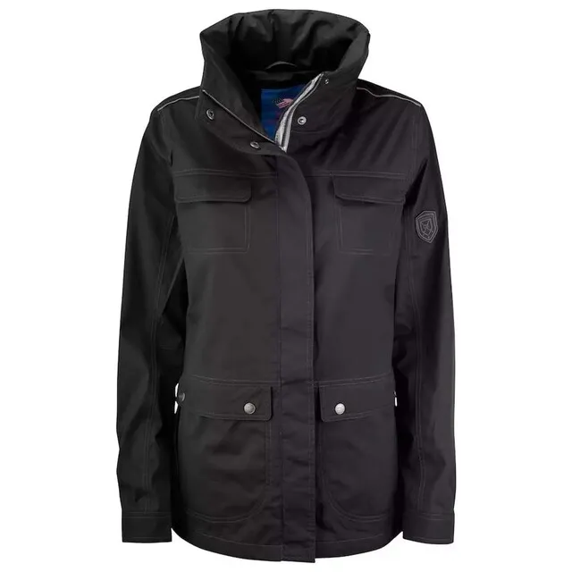 CUTTER & BUCK CLEARWATER DAMES REGENJAS ZWART  MAAT M