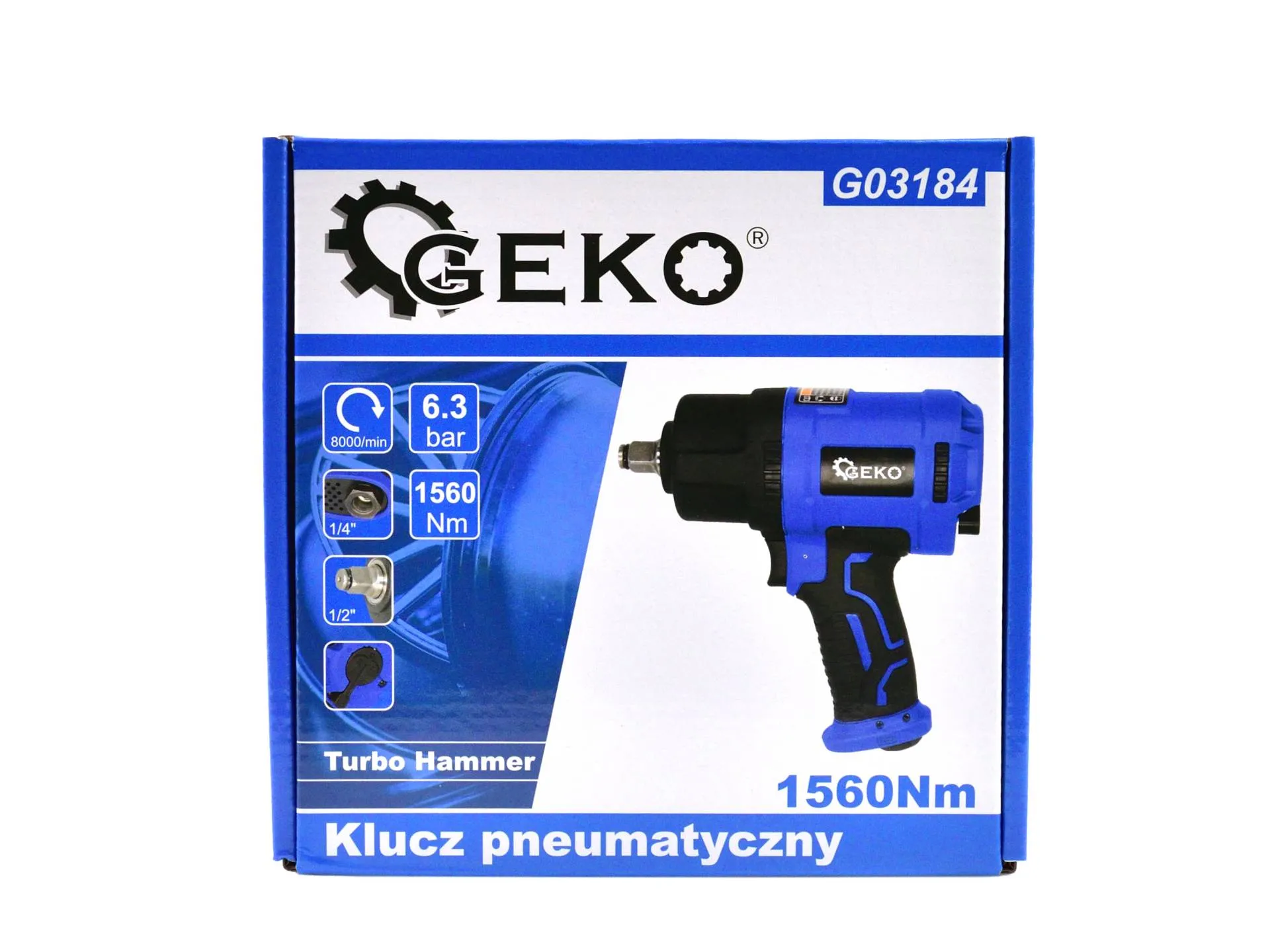 G03184 GEKO 1/2" Slagmoersleutel Twin Hammer 1560Nm