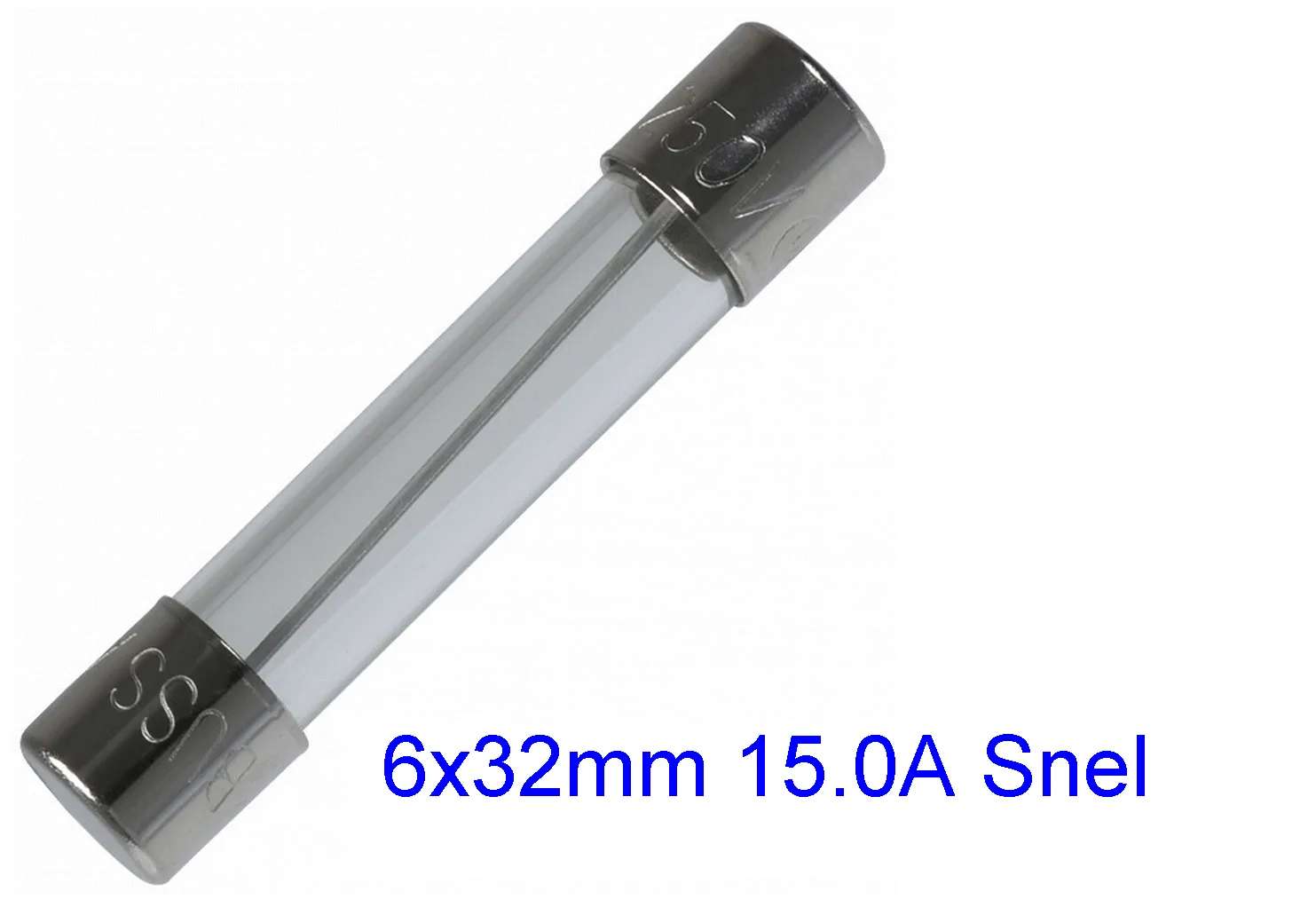 GLASZEKERING 15A SNEL 6X32 VPE=10