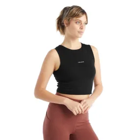 Icebreaker  ZoneKnit Cropped Bra-Tank Women's Black