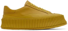 Jil Sander Yellow Agnellato Platform Sneakers (JS32108A_15213)