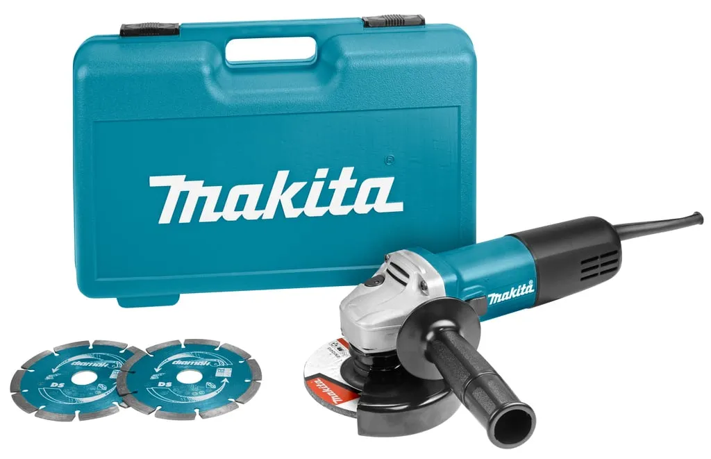 Makita 9558HNRGK2 Haakse slijper | 125mm 840w | + 2 diamantschijven – 9558HNRGK2