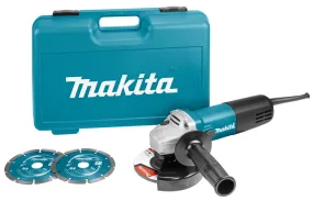 Makita 9558HNRGK2 Haakse slijper | 125mm 840w | + 2 diamantschijven – 9558HNRGK2