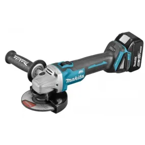 Makita DGA508RTJ 18V Haakse Slijper 125mm met 2 Accu's 5,0Ah in Mbox