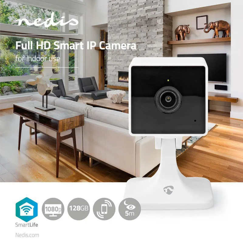 Nedis WIFICI40CWT Smartlife Camera Voor Binnen Full Hd 1080p Cloud / Microsd Nachtzicht Android&tra