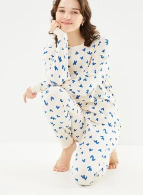      PETIT BATEAU PYJAMA LIEGE  WIT   