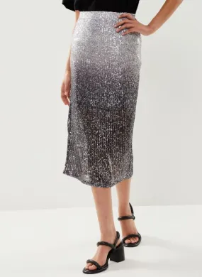      Pieces PCDELPHIA HW PENCIL SLIT SKIRT - Grijs   